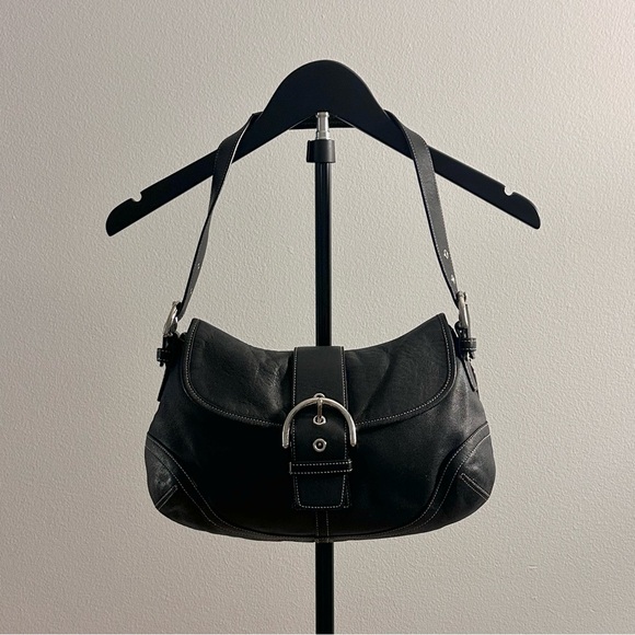 Coach Handbags - Vintage Y2K Coach Soho 9248 Black Leather Shoulder Bag Large Size